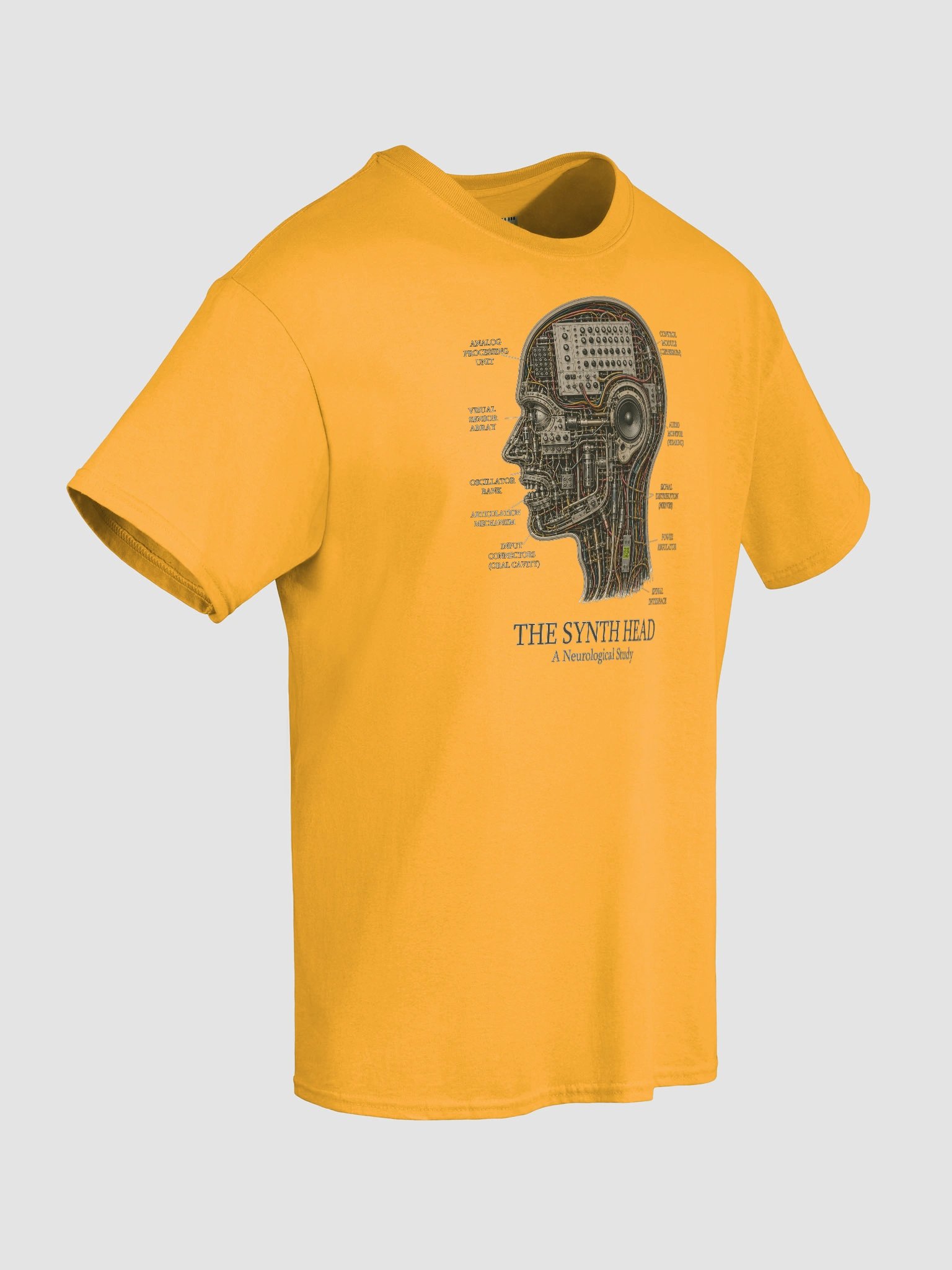 THE SYNTH HEAD a Neurological Study, by Frank Fonik (tb-3-0-3 tribute), Techno EDM, Unisex t-shirt product image (5)