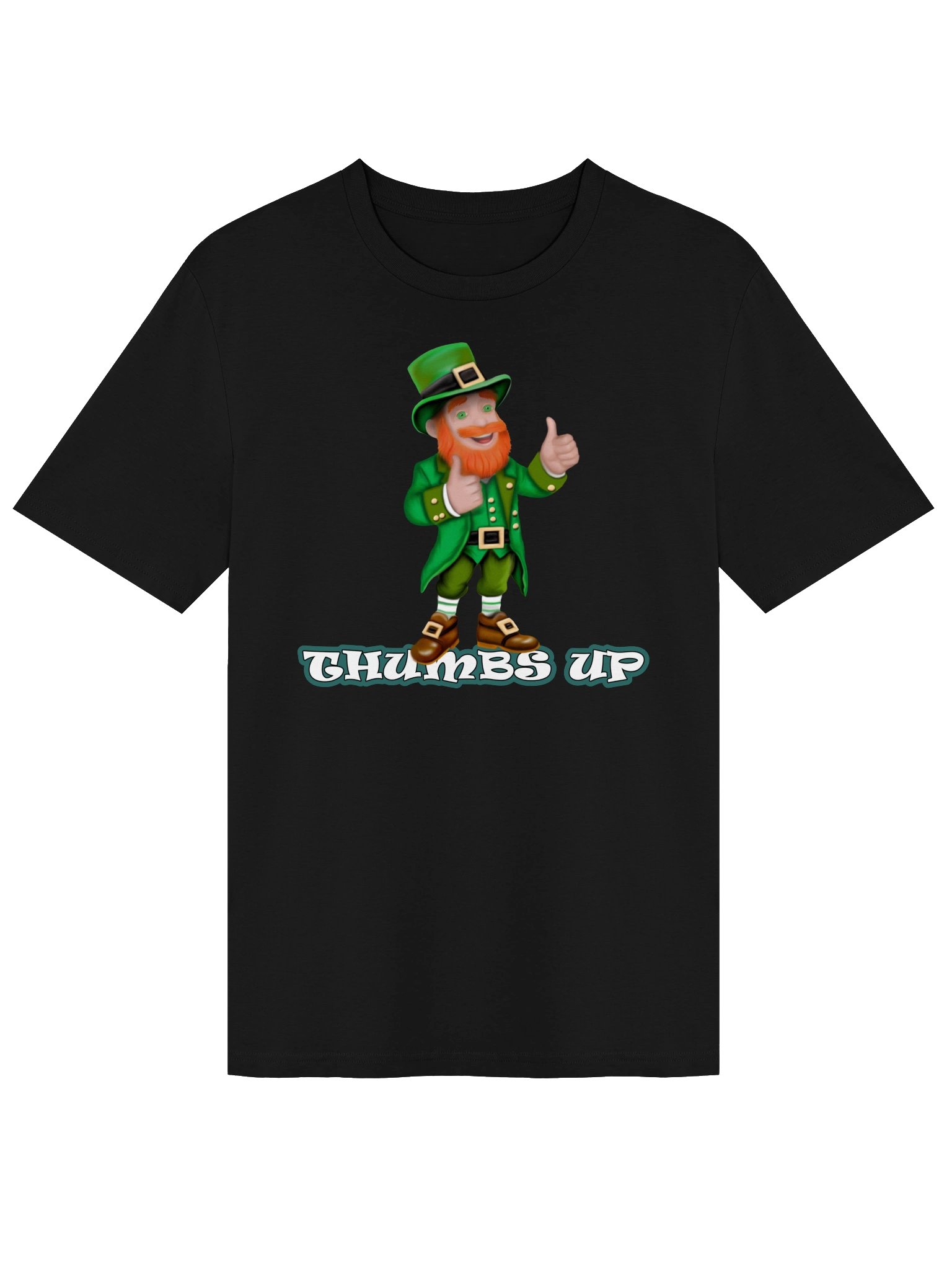 Leprechaun "THUMBS UP" T-Shirt. Unisex Stanley/Stella Organic Ribbed Neck T-Shirt product image (1)