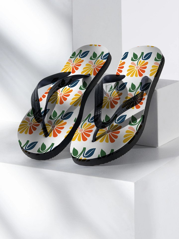Symmetrical Blooms Custom Flip-Flops product image (2)
