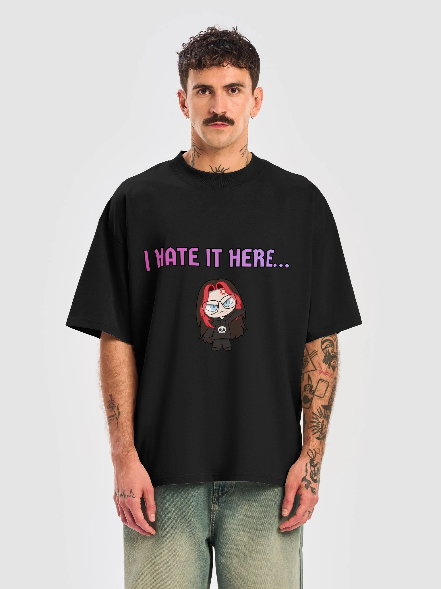 "I hate it here" Oversized T-Shit product image (5)