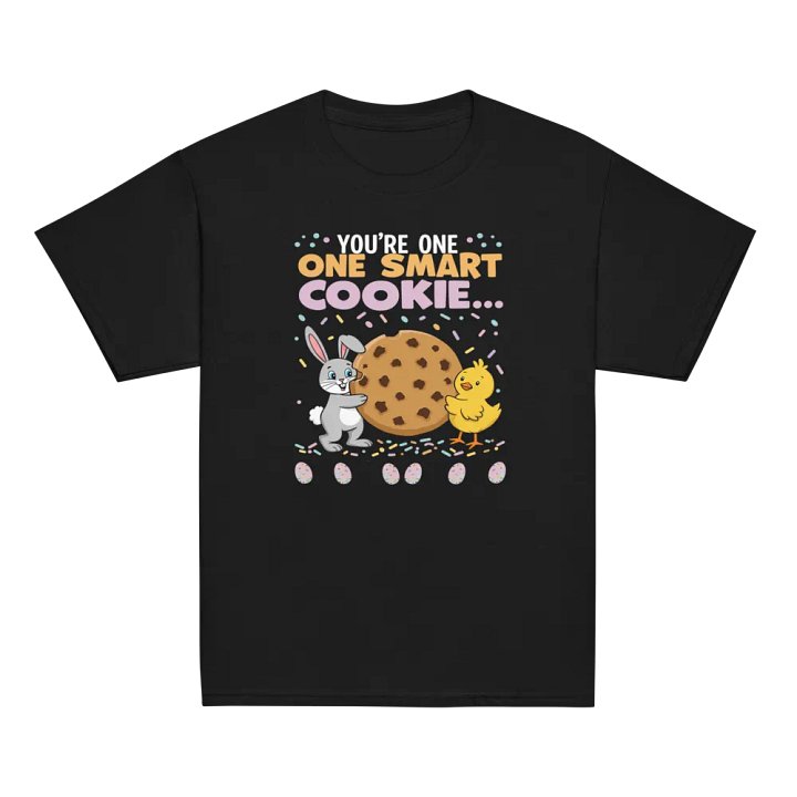 You're One Smart Cookie Easter T-Shirt – Cute Bunny & Chick Design product image (5)