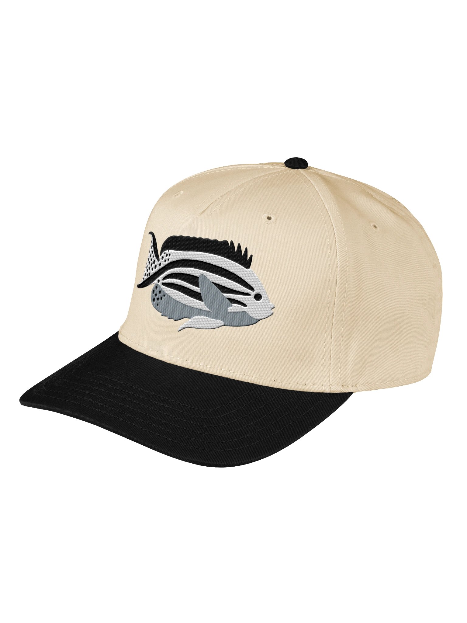 Lamarck's Angelfish Embroidered Mid-Profile Baseball Cap | Saltwater Reef Fish Hat product image (7)