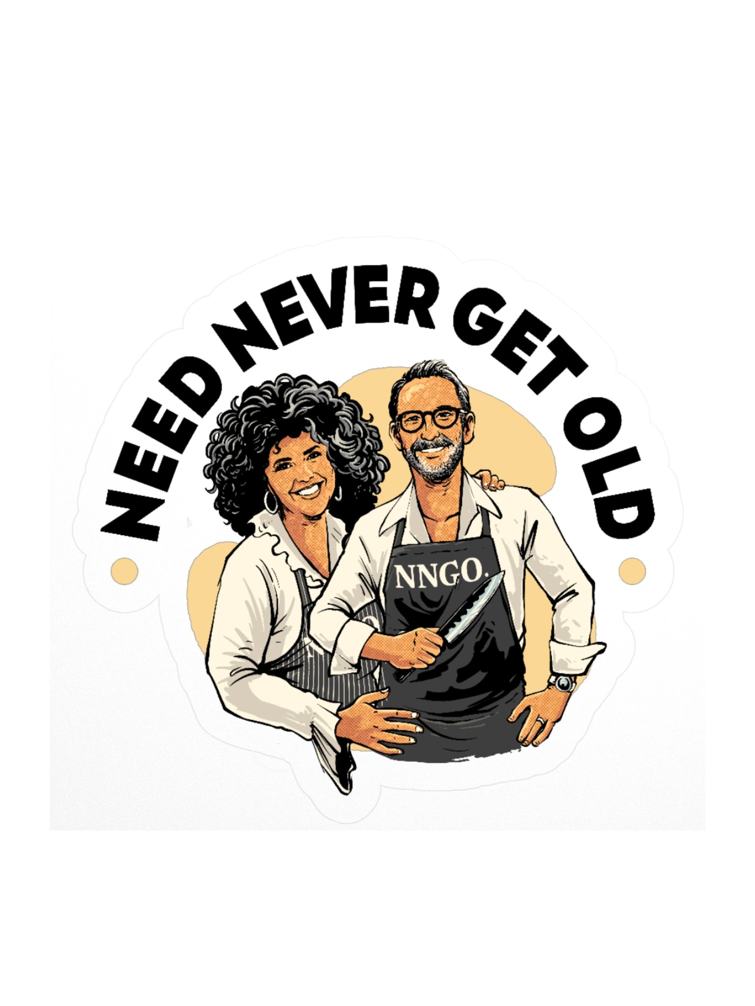 Need Never Get Old Cartoon Sticker product image (1)
