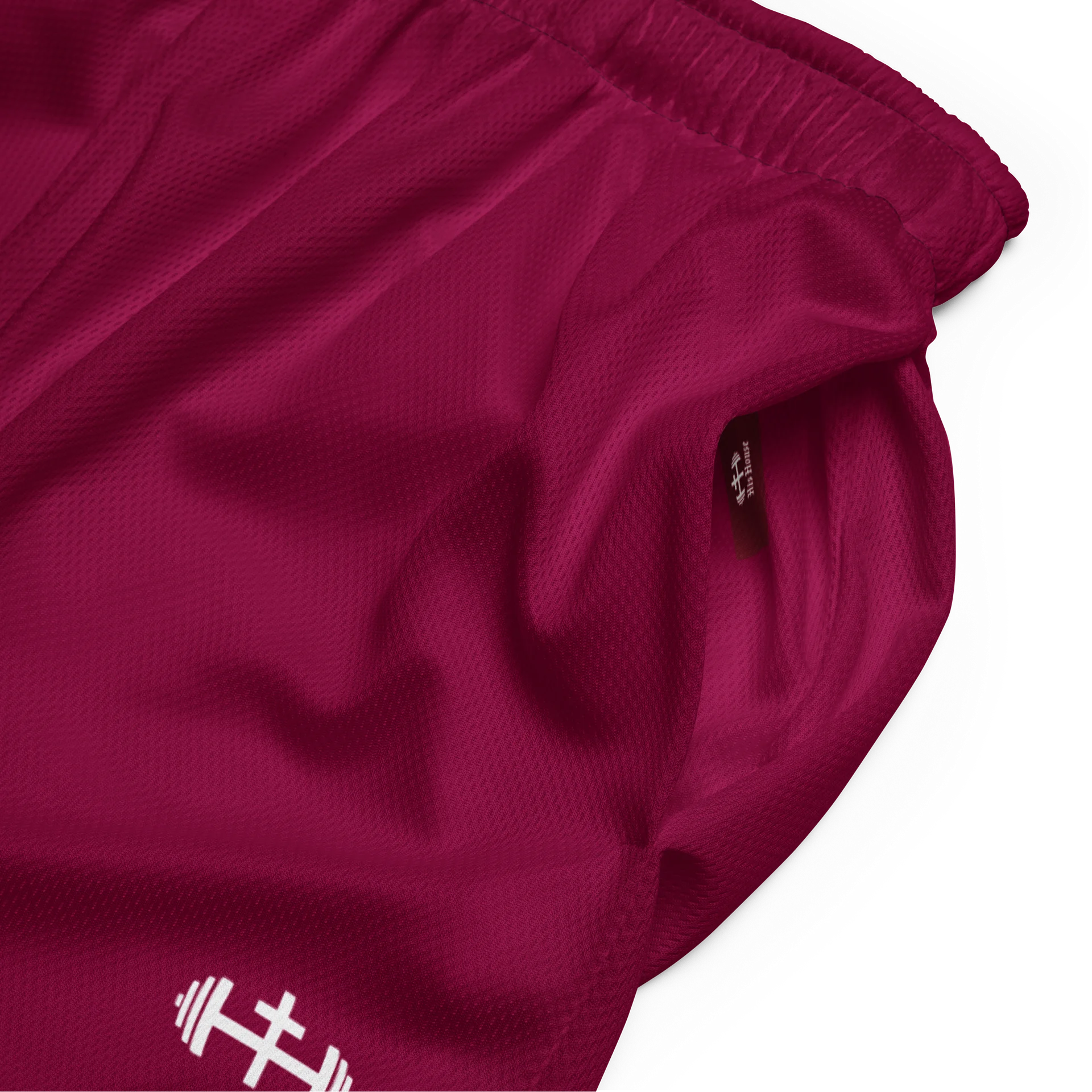 His House Mens Performance Mesh Shorts - Maroon product image (5)