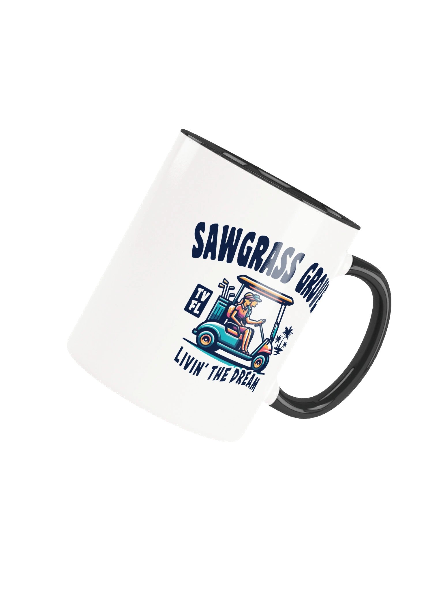 Sawgrass Grove TV Florida USA Fun Golf Cart Design Coffee Mug product image (4)