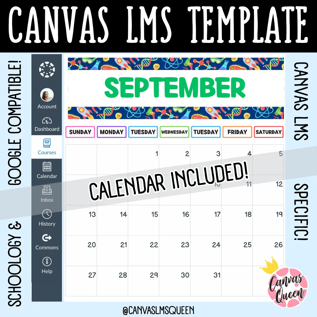 Canvas LMS Template - COURSE BUNDLE - Science Theme - 100% Customizable product image (10)