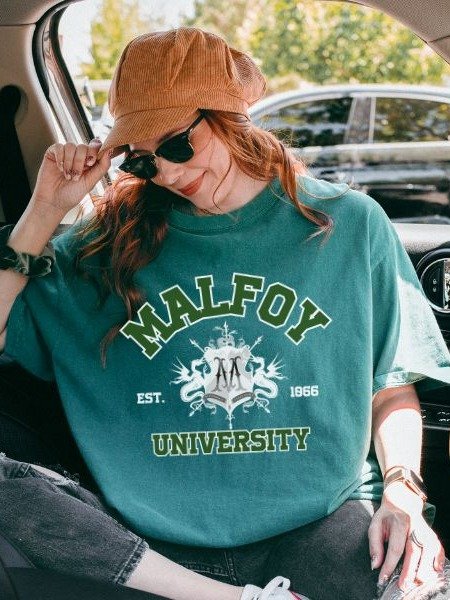 Malfoy University Vintage Collegiate Style Shirt product image (4)