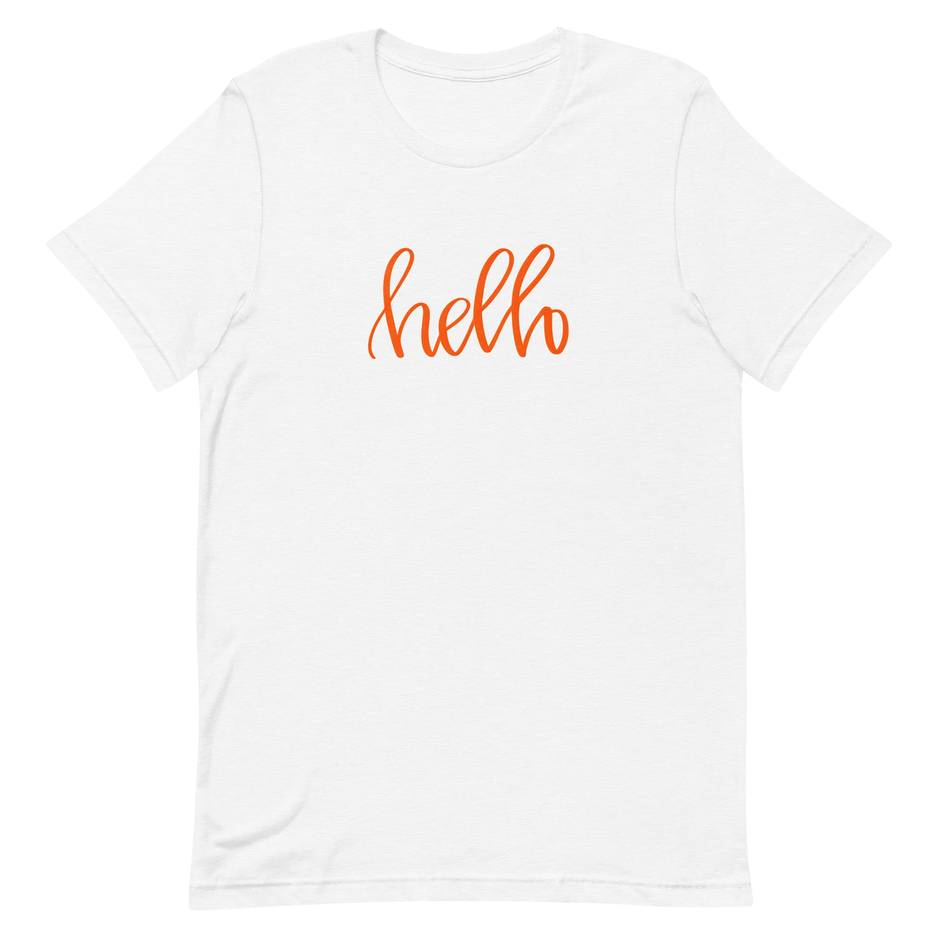 AK’s Hello! — Bright Orange on White - T-Shirt product image (2)