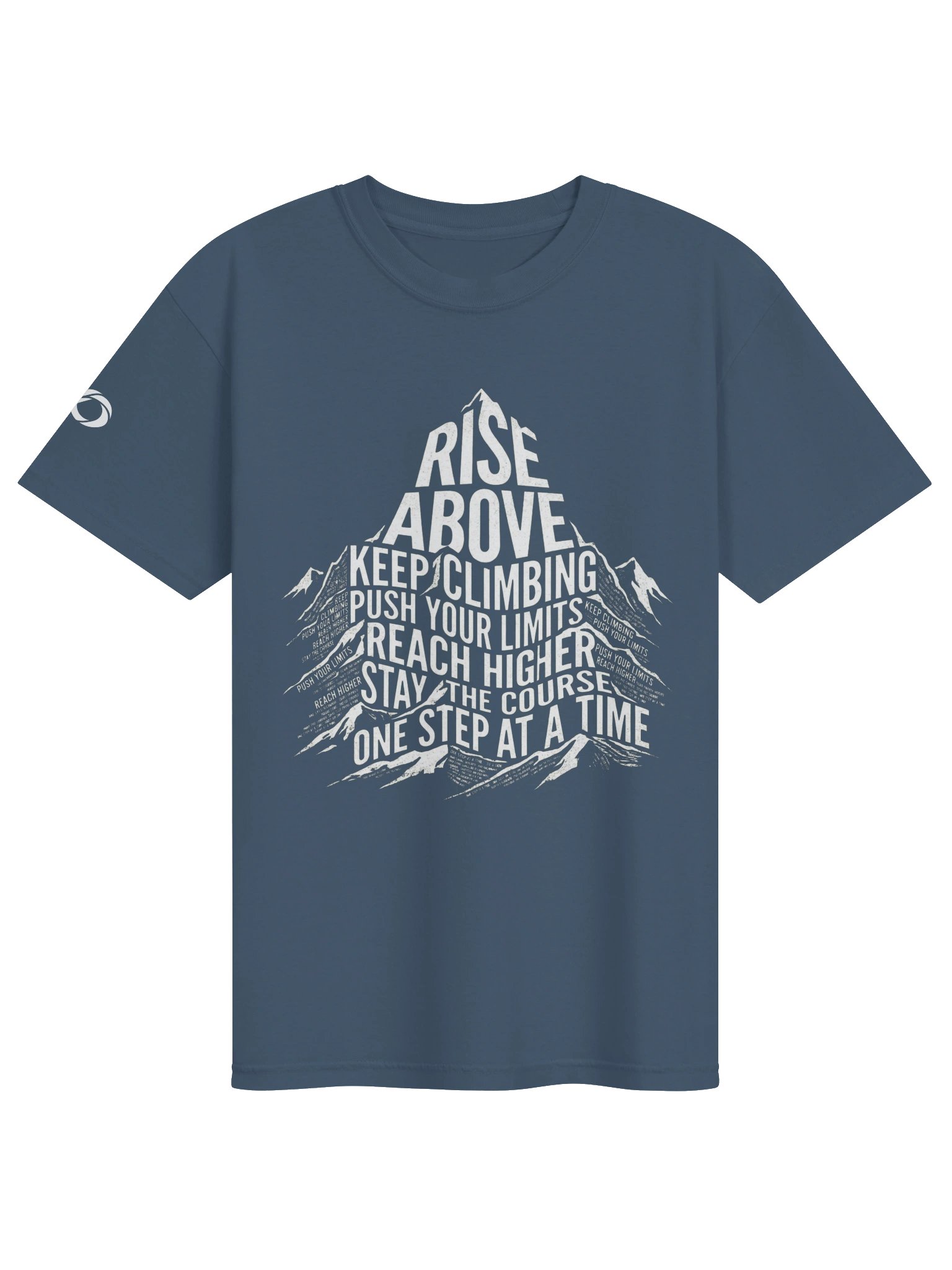 RISE ABOVE — Mountain Typography Graphic Tee product image (1)