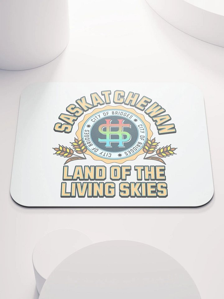 Saskatchewan Land Of The Living Skies Emblem Mouse Pad product image (2)
