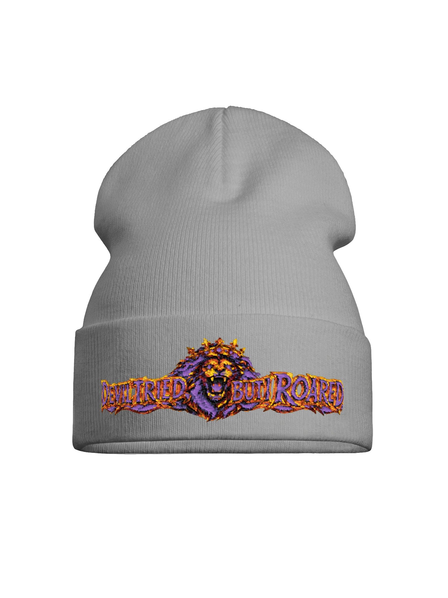 Devil Tried, But I Roared Lion Beanie product image (1)