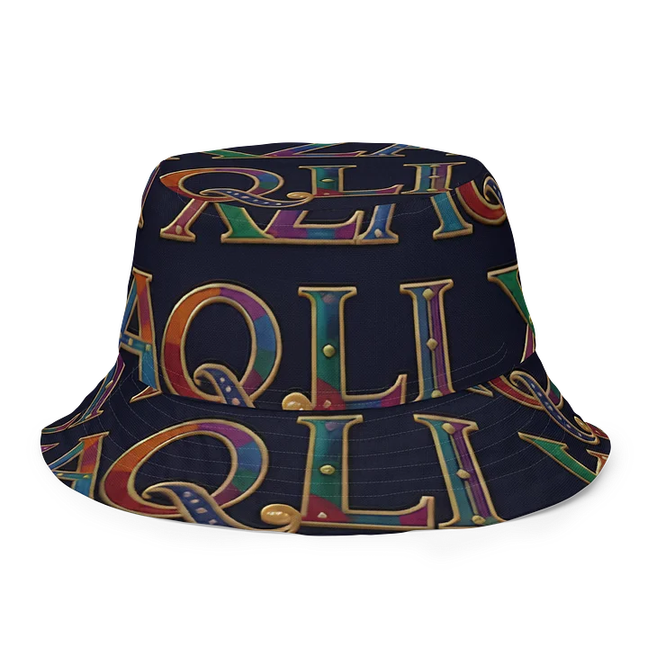 XZAQLI Monogram Bucket Hat (Navy Blue) product image (1)