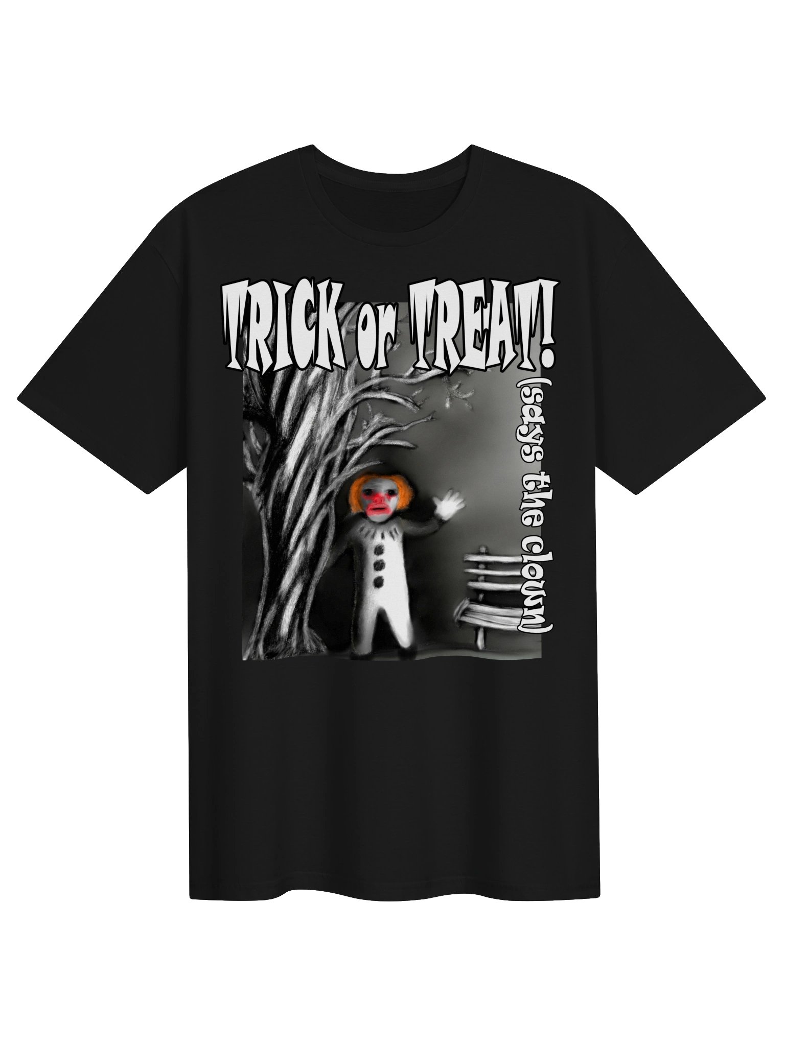 Clown "Trick or Treat" T-Shirt. Unisex Gildan Softstyle T-Shirt product image (1)
