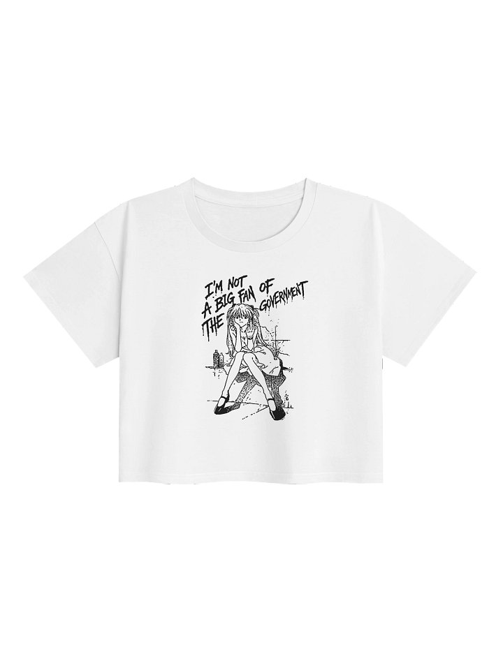 NOT A BIG FAN - Croptops. white vers. product image (1)