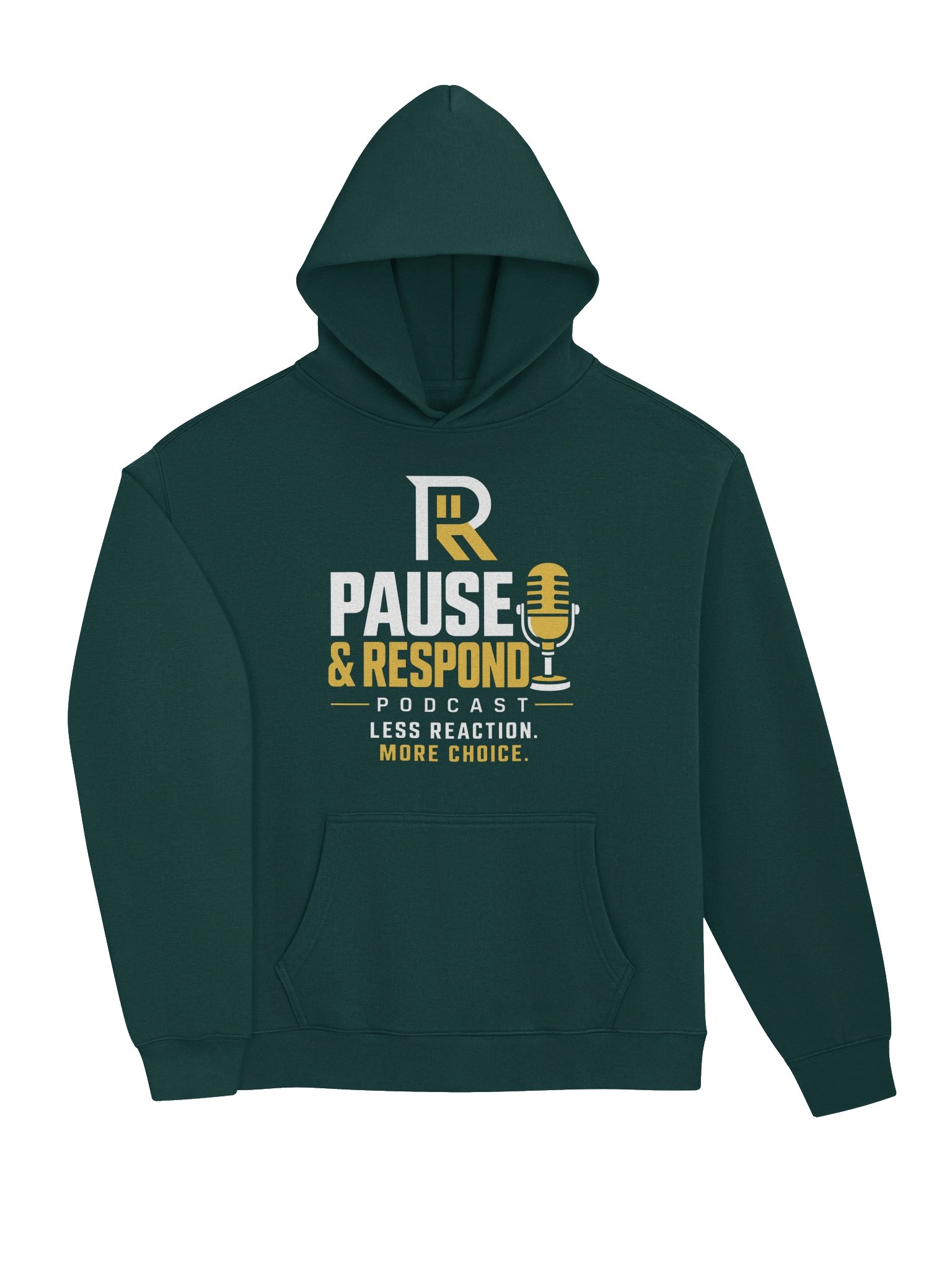 Pause & Respond Signature Podcast Hoodie- Pine Green product image (3)