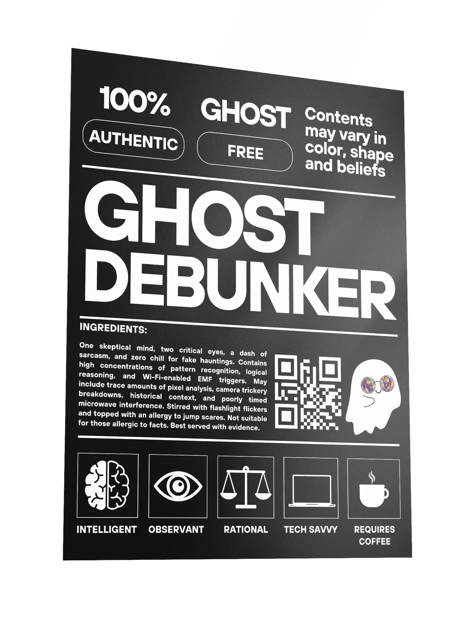 Ghost Debunker Satirical Poster product image (3)