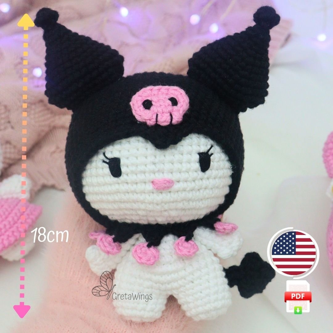 Amigurumi Pattern: Unique Gothic Bunny with Skull (Digital Download) product image (1)