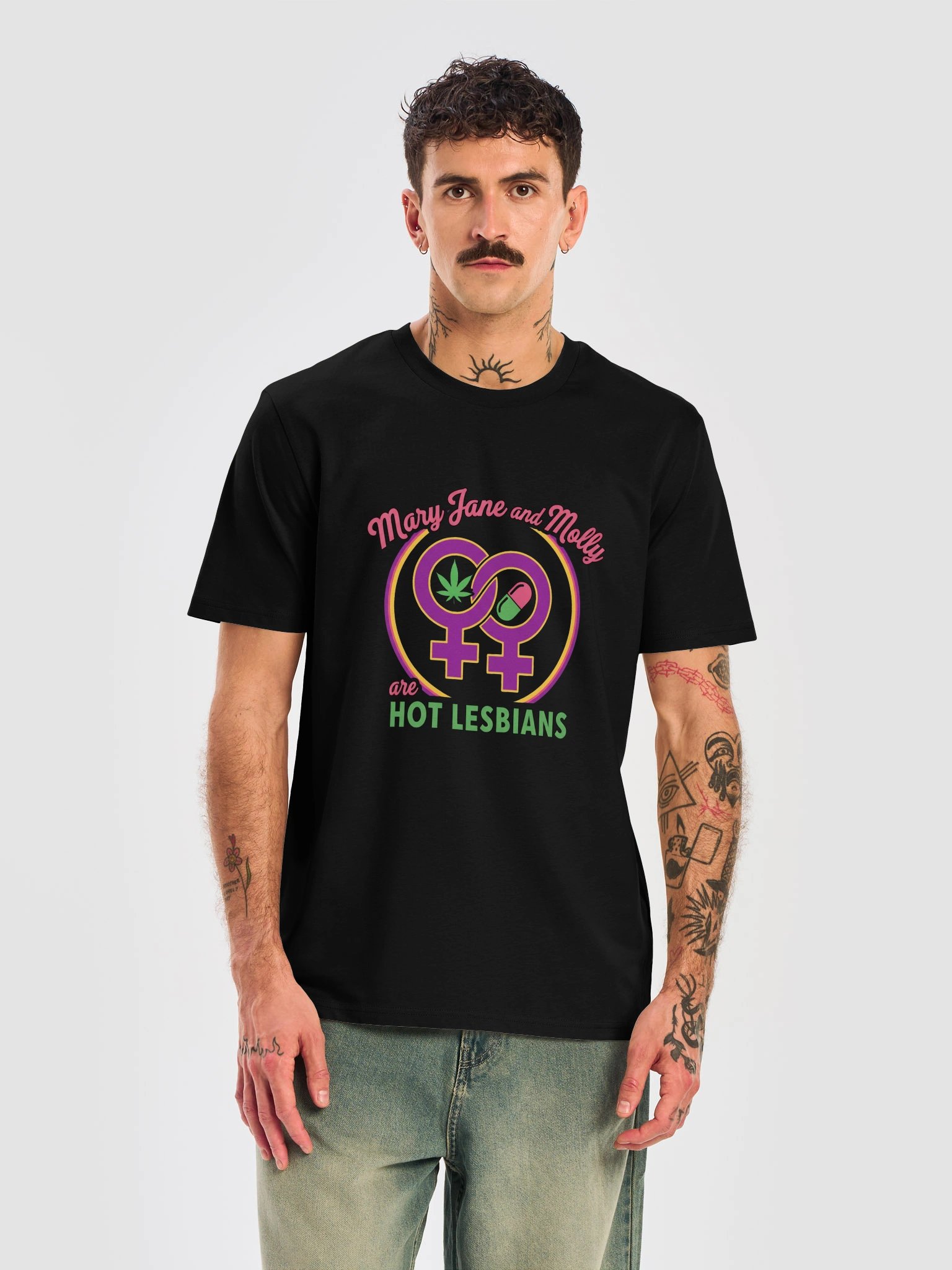 Mary Jane and Molly are Hot Lesbians Novelty T-Shirt product image (9)