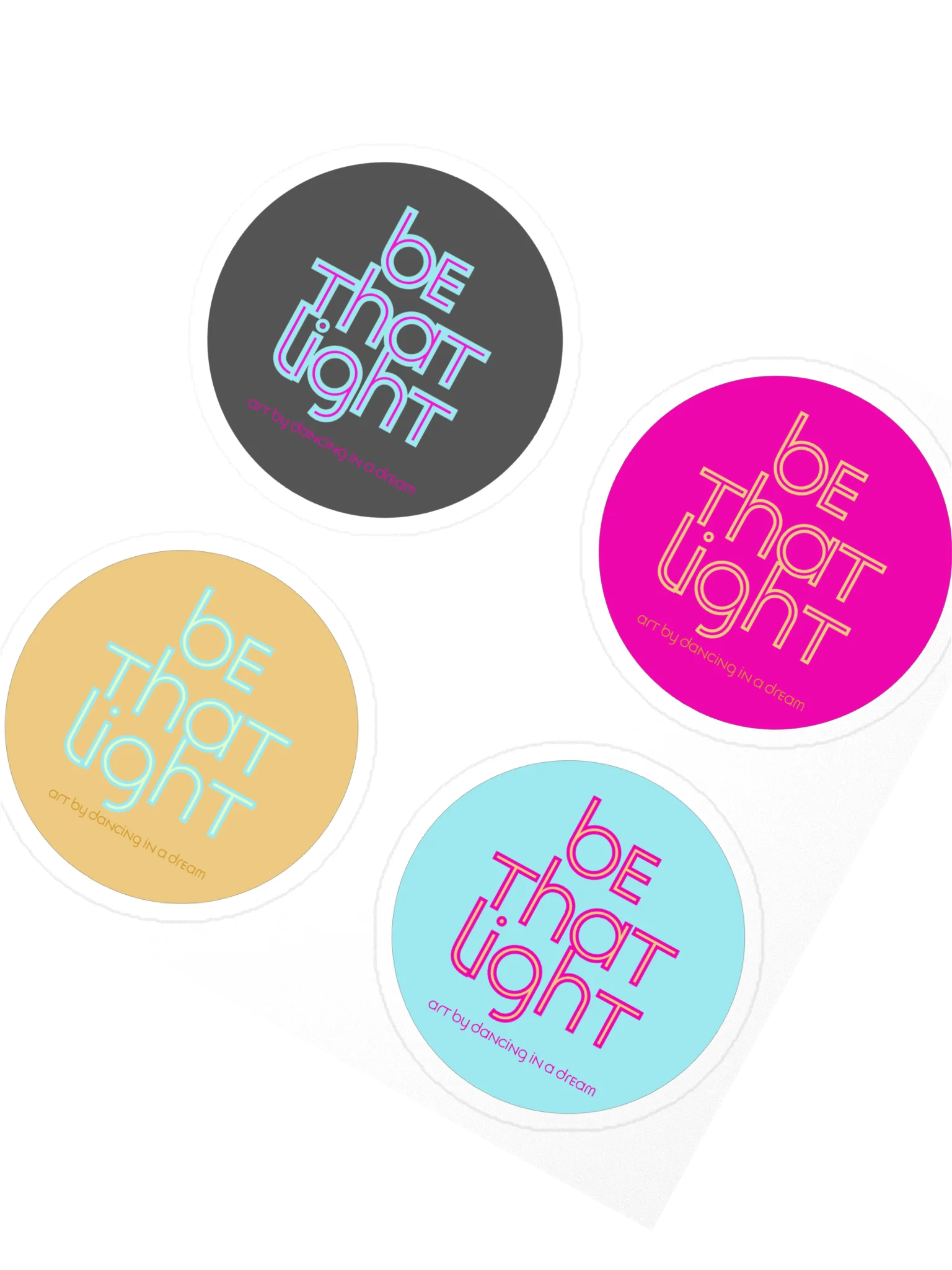 'be that light' stickers | 4 pk product image (2)