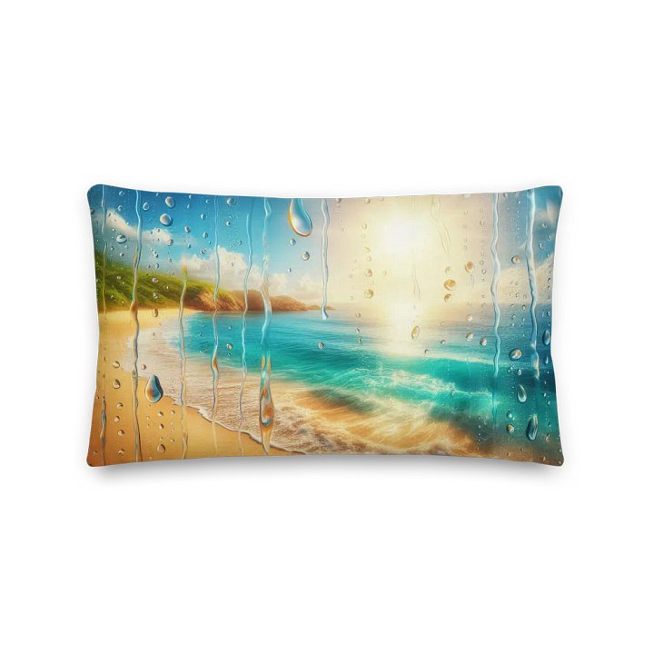 Dreamlike Beachscape Premium Pillow | AI Design product image (2)