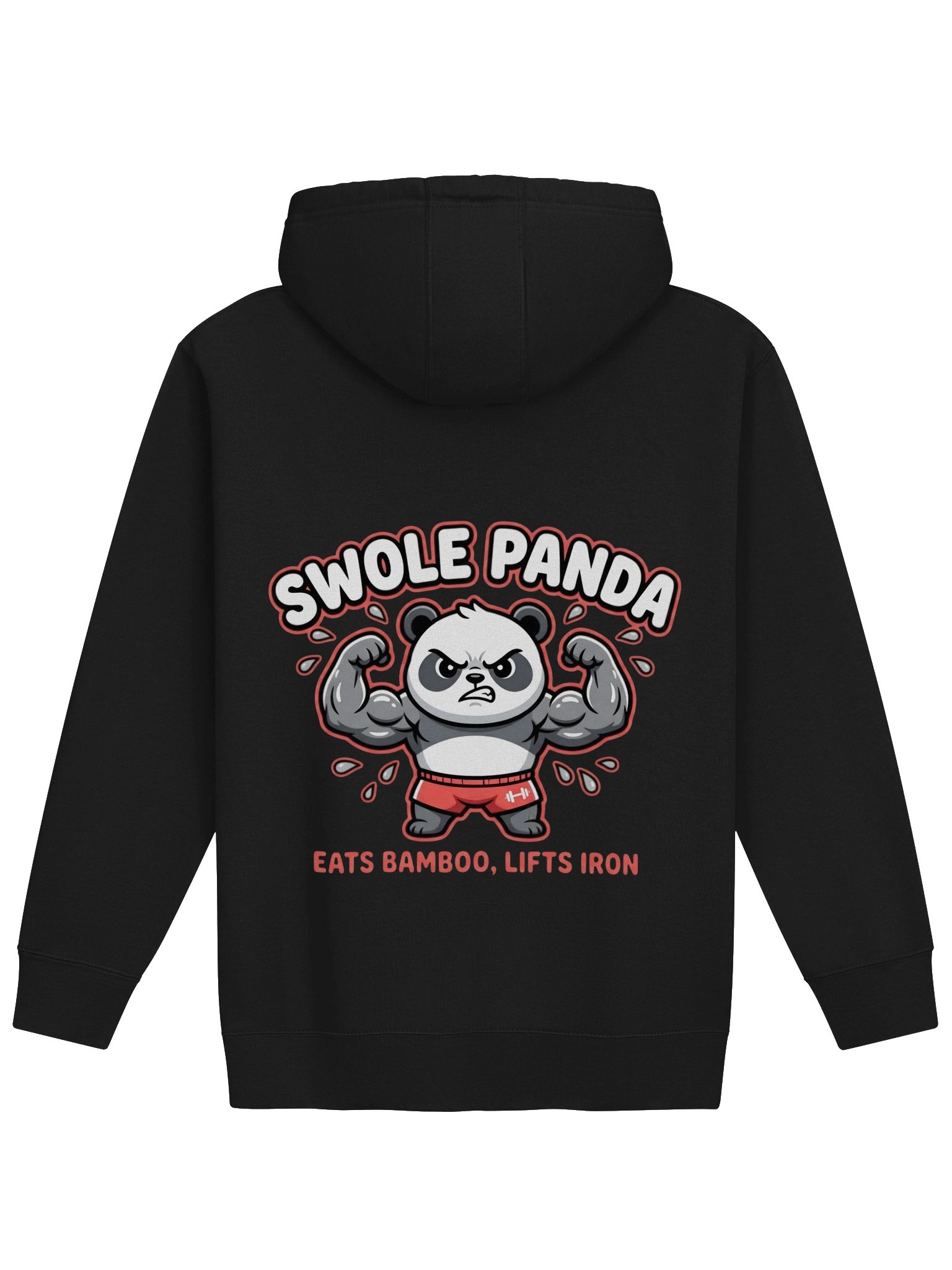 Swole Panda Hoodie – Eats Bamboo, Lifts Iron | Unisex Premium Sweatshirt product image (1)