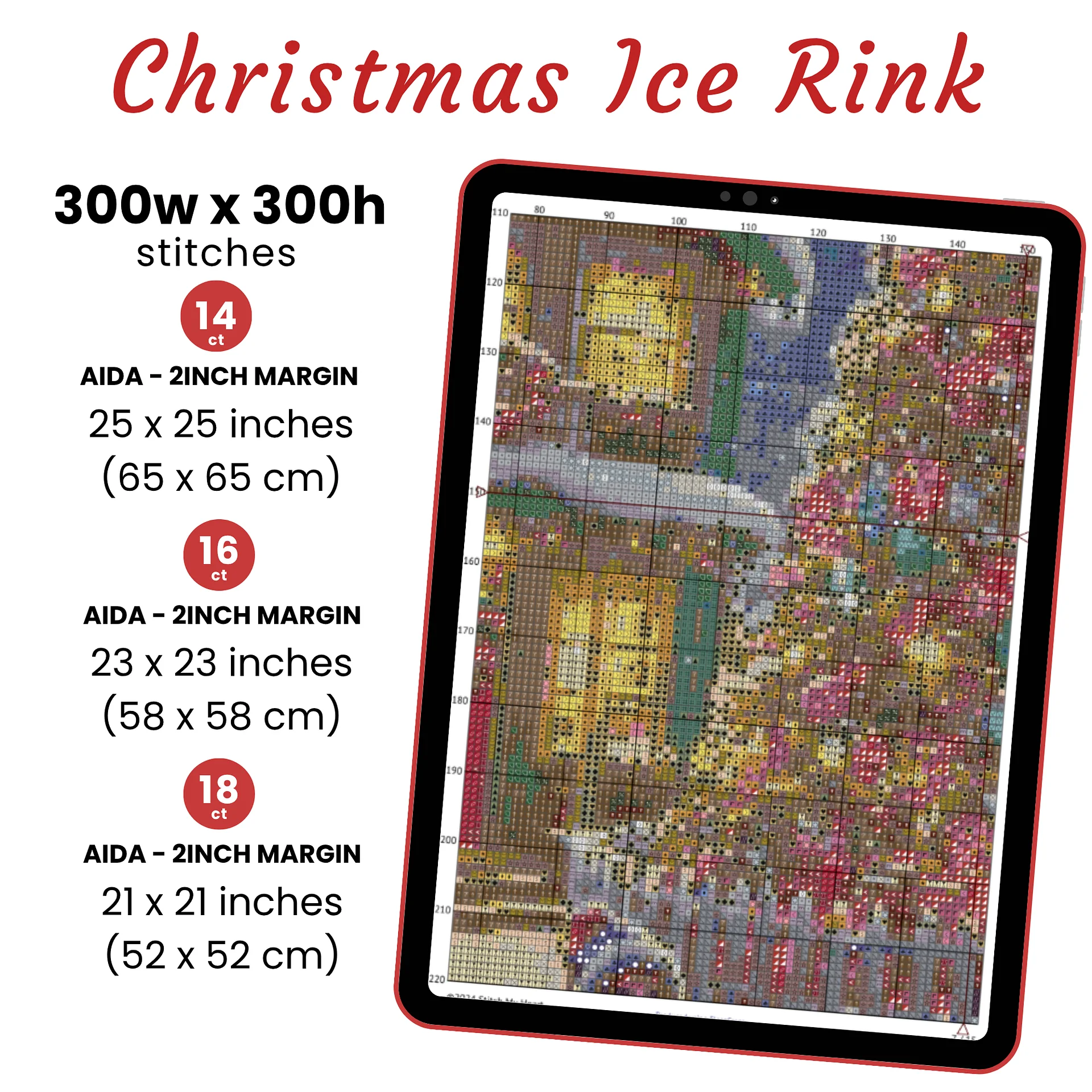Ice Rink Village Cross Stitch Pattern product image (2)