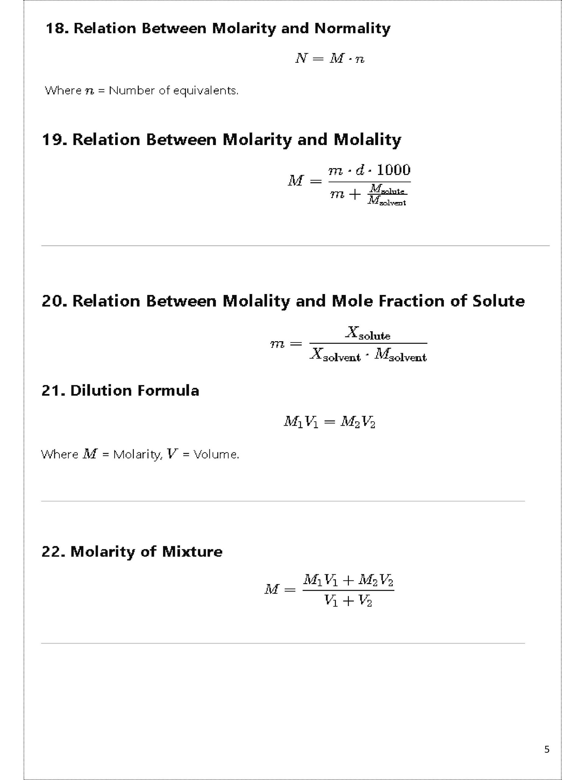 Class 12 Chemistry Formula Sheet product image (7)