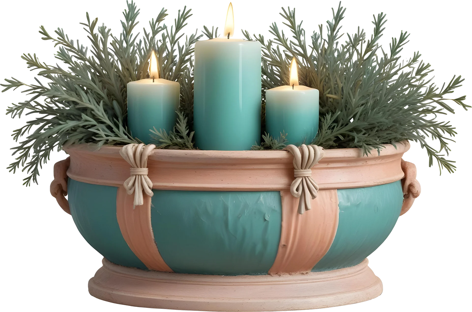 Provence-Inspired Candle and Floral Arrangements, PNG product image (1)