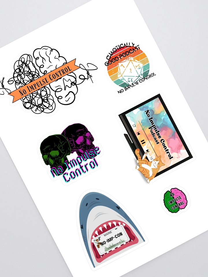 No Impulse Control Sticker Sheet Set product image (1)