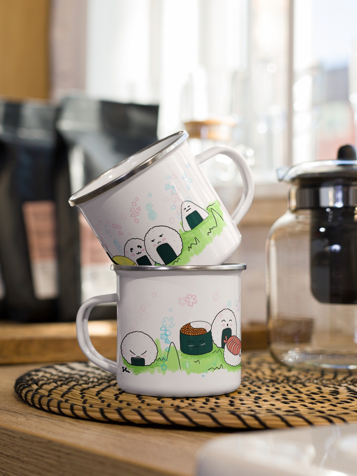 Happy Sushi Camping Mug product image (6)