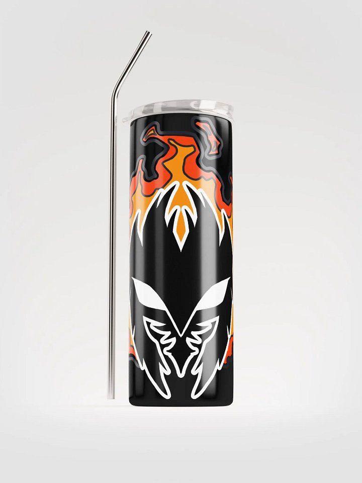 Mask Icon v2 (Black) Stainless Steel Tumbler & Straw product image (2)