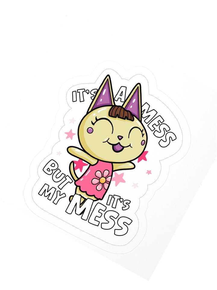 It's a mess but it's my mess Merry Sticker Pink product image (2)