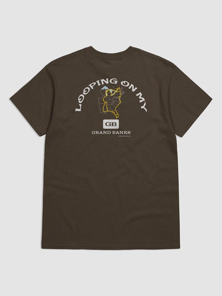 Looping On My Grand Banks - T-Shirt - Dark Shirt w/White Logo product image (2)