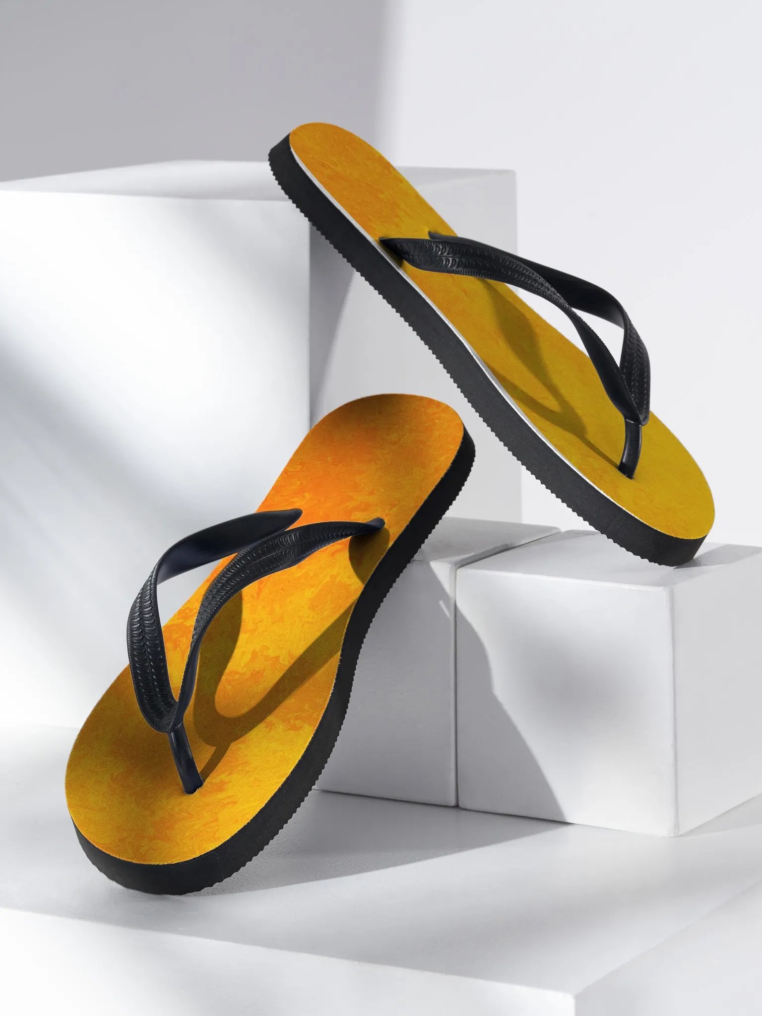 Burnt orange Abstract Art Flip flops product image (2)