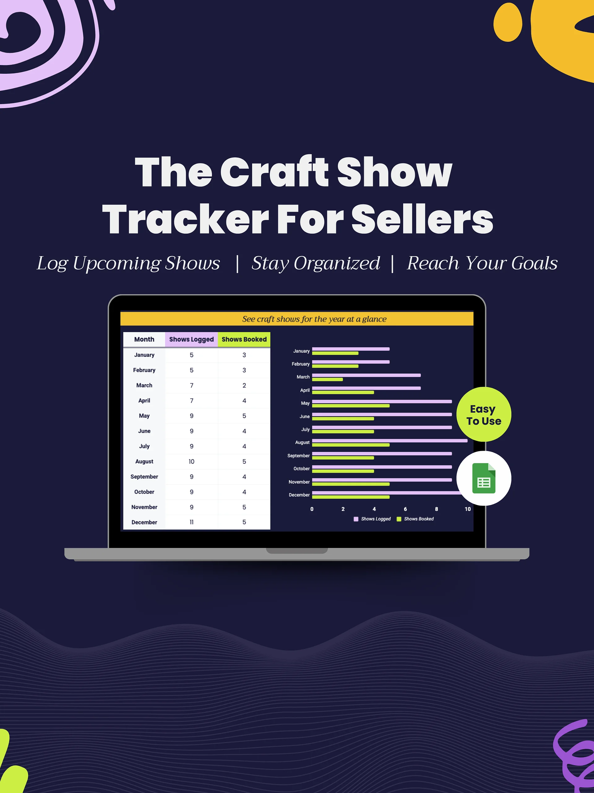 Craft Show Tracker Spreadsheet for Craft Sellers product image (1)