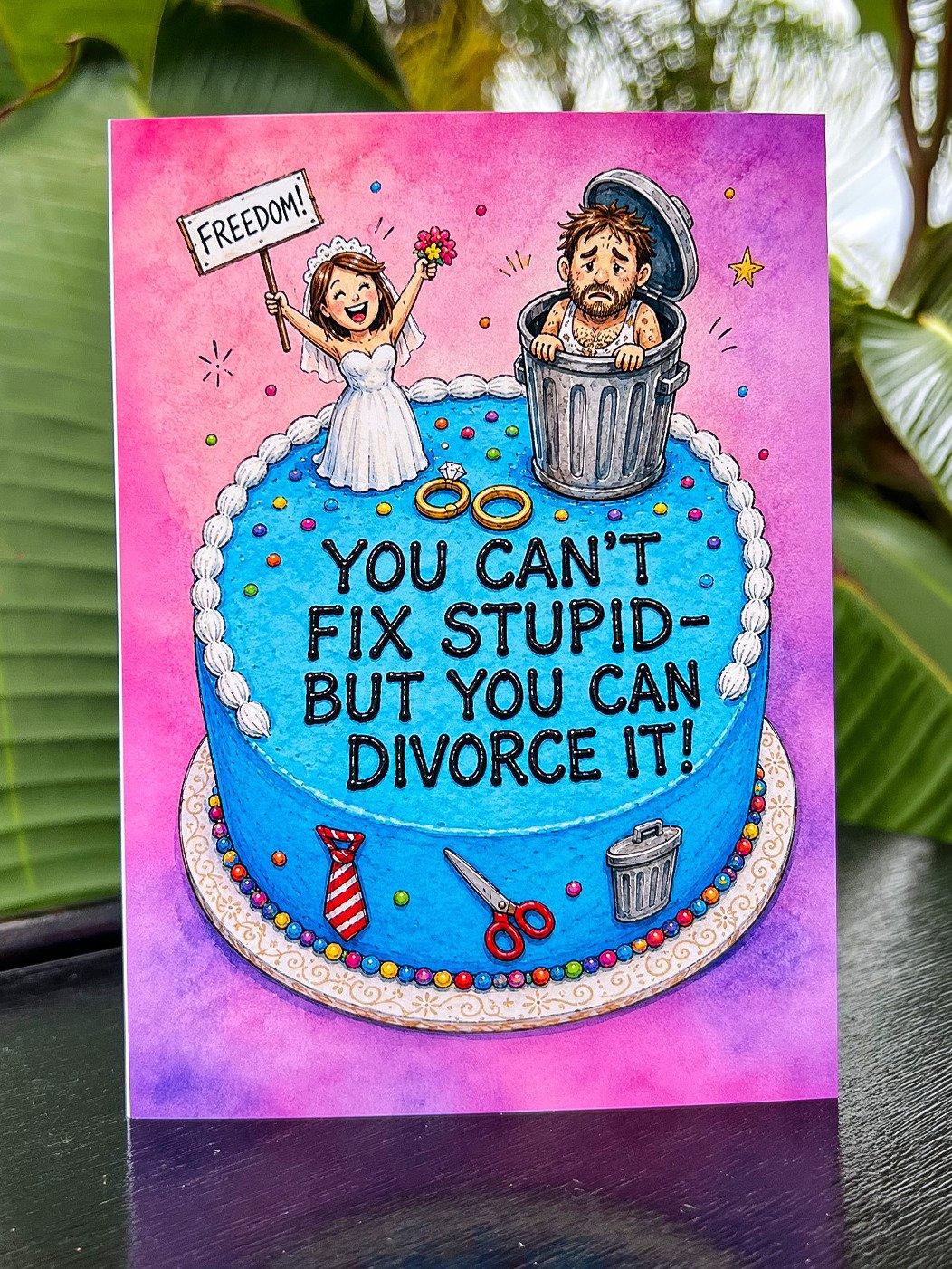 You Can't Fix Stupid But You Can Divorce It Greeting Card product image (1)