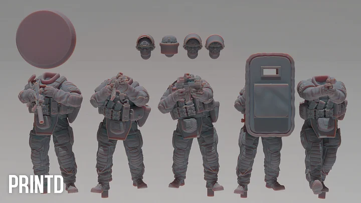 GIGN French Operators - Modern Warfare Wargame Resin Models Zona Alpha product image (2)