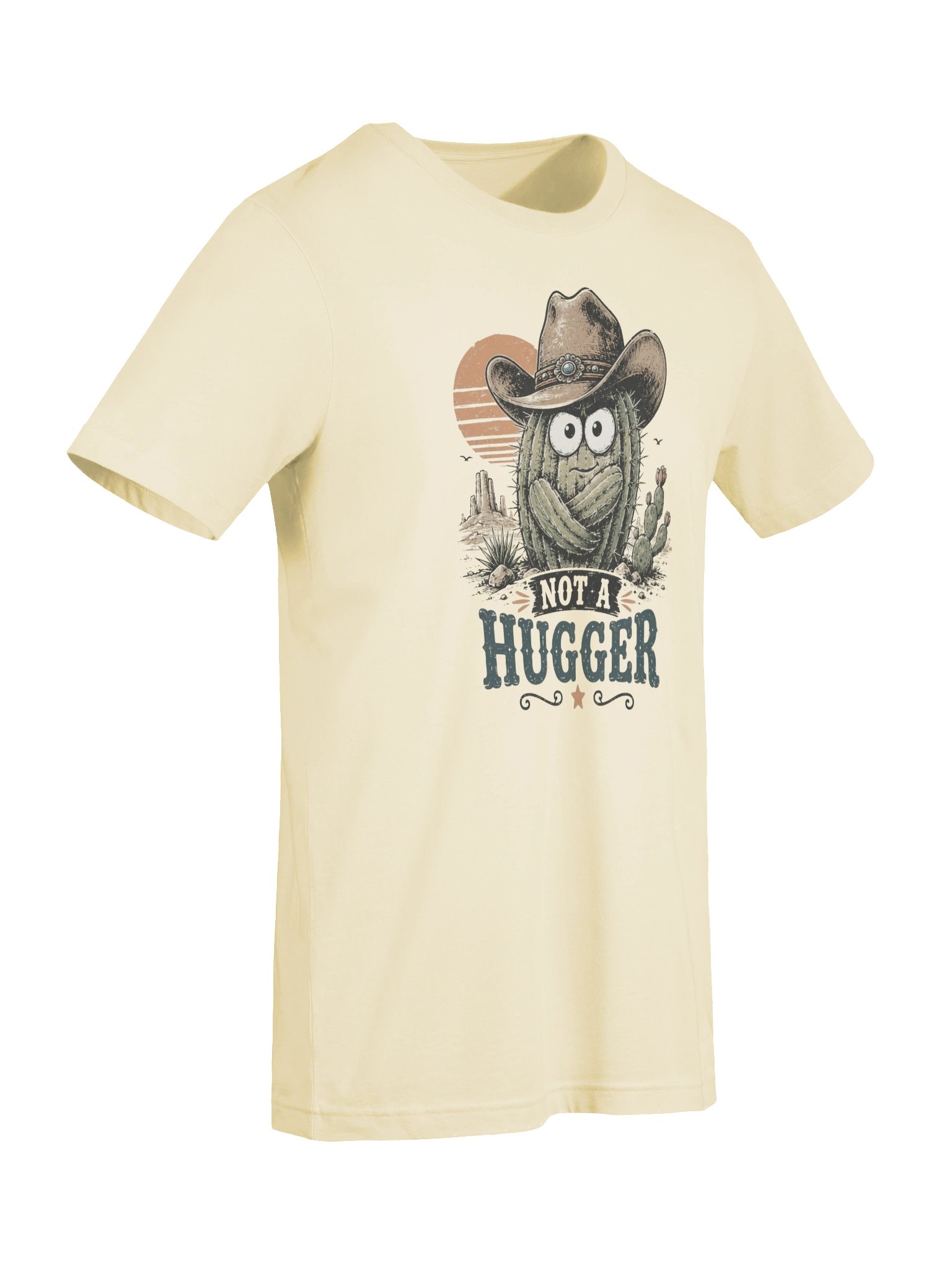 Not a Hugger Cactus Cowboy T-Shirt | Funny Western Tee product image (55)