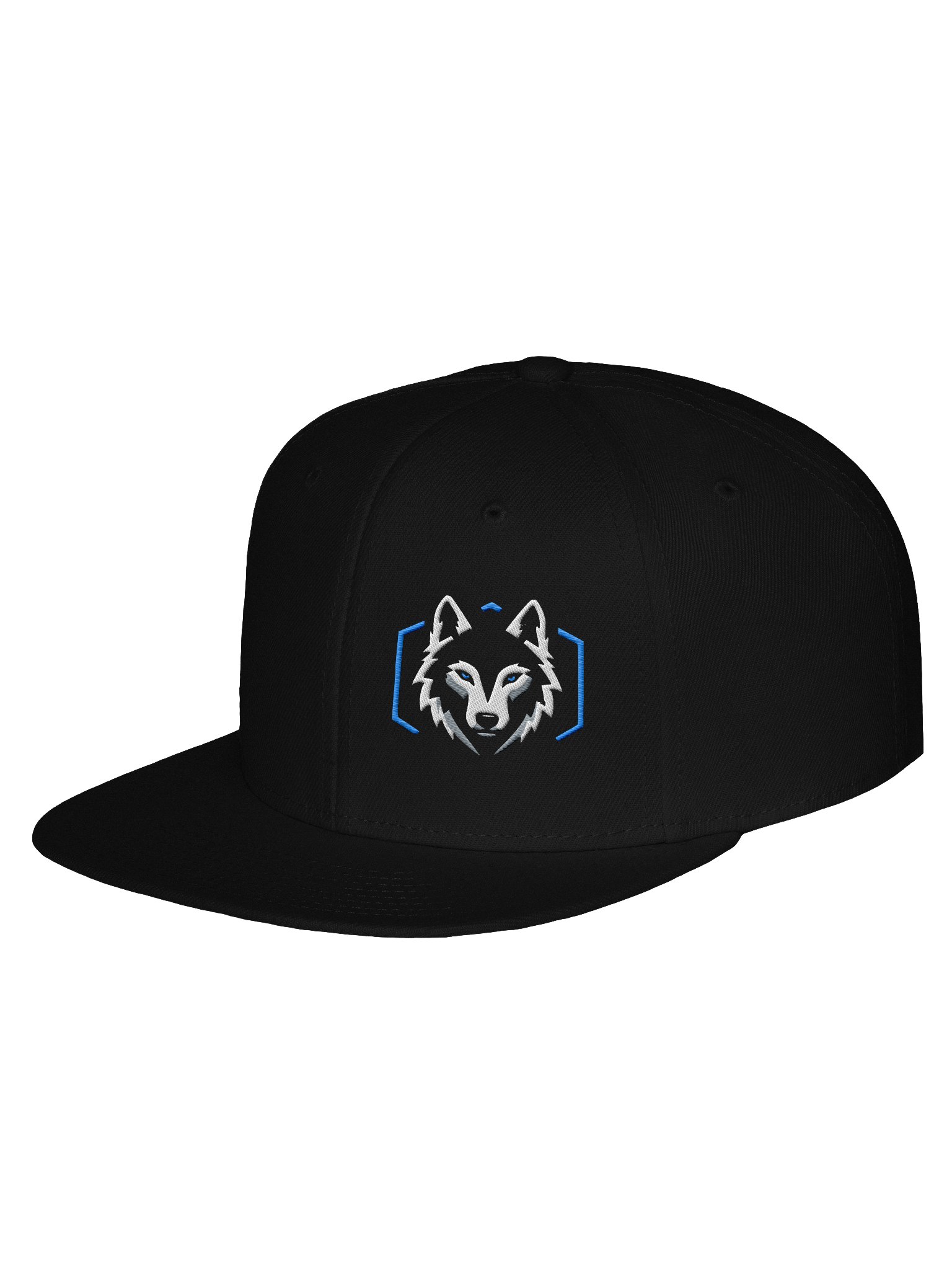 Blue Wolf Emblem Snapback Cap Left product image (2)