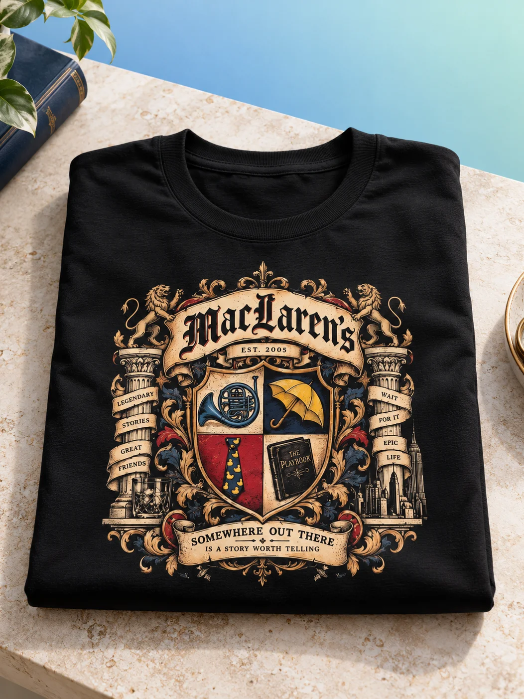 How I Met Your Mother MacLaren’s Pub T-Shirt, Black Heavyweight Cotton product image (1)