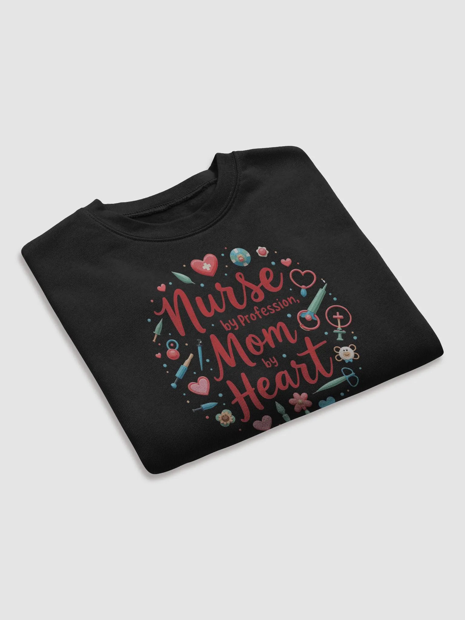 Heartfelt Nurse Mom Crop Sweatshirt product image (14)