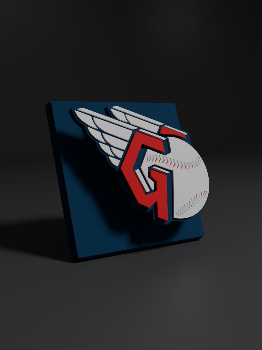 Cleveland Guardians 3D Printed Floating Logo Sign (Digital File Only) product image (1)
