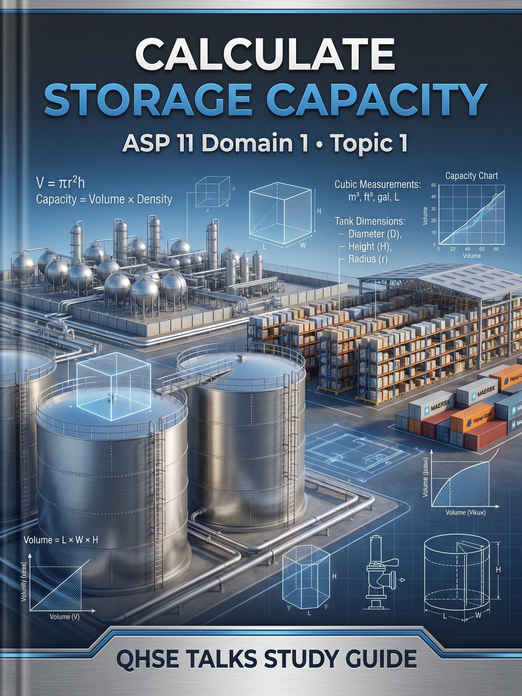 Storage Capacity Calculations for Safety Professionals ASP 11 Domain 1 Topic 1 Study Guide product image (1)