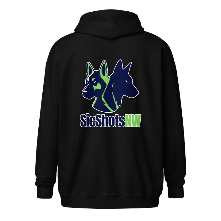 Logo Zip Hoodie Blue & Green product image (5)
