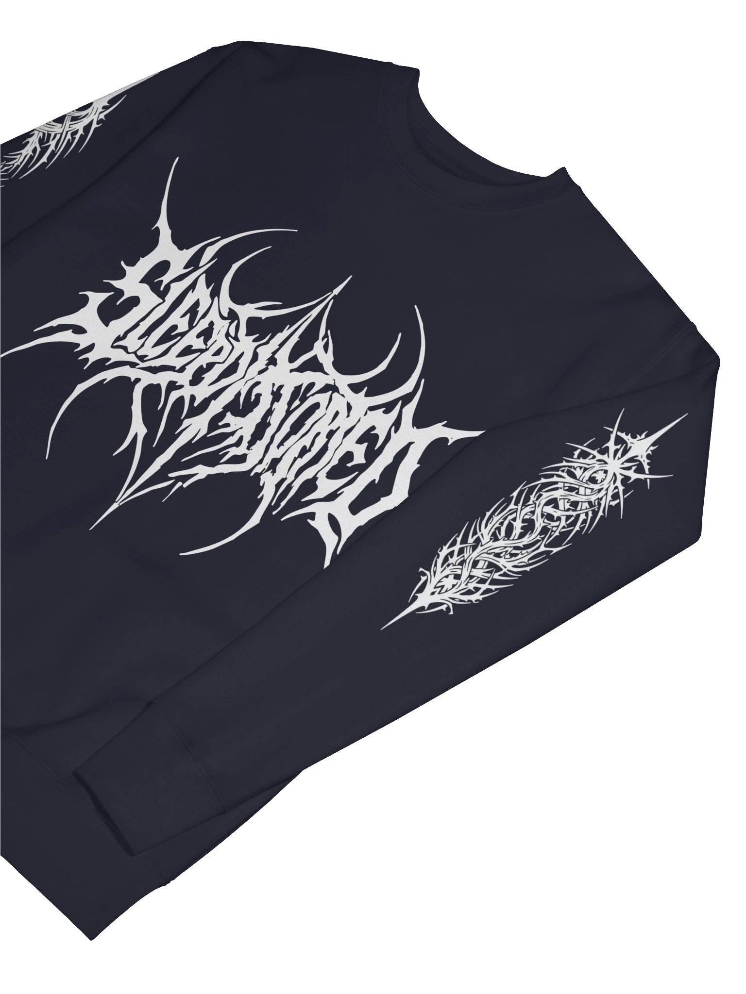 White sleepDistorted logo sweatshirt product image (7)