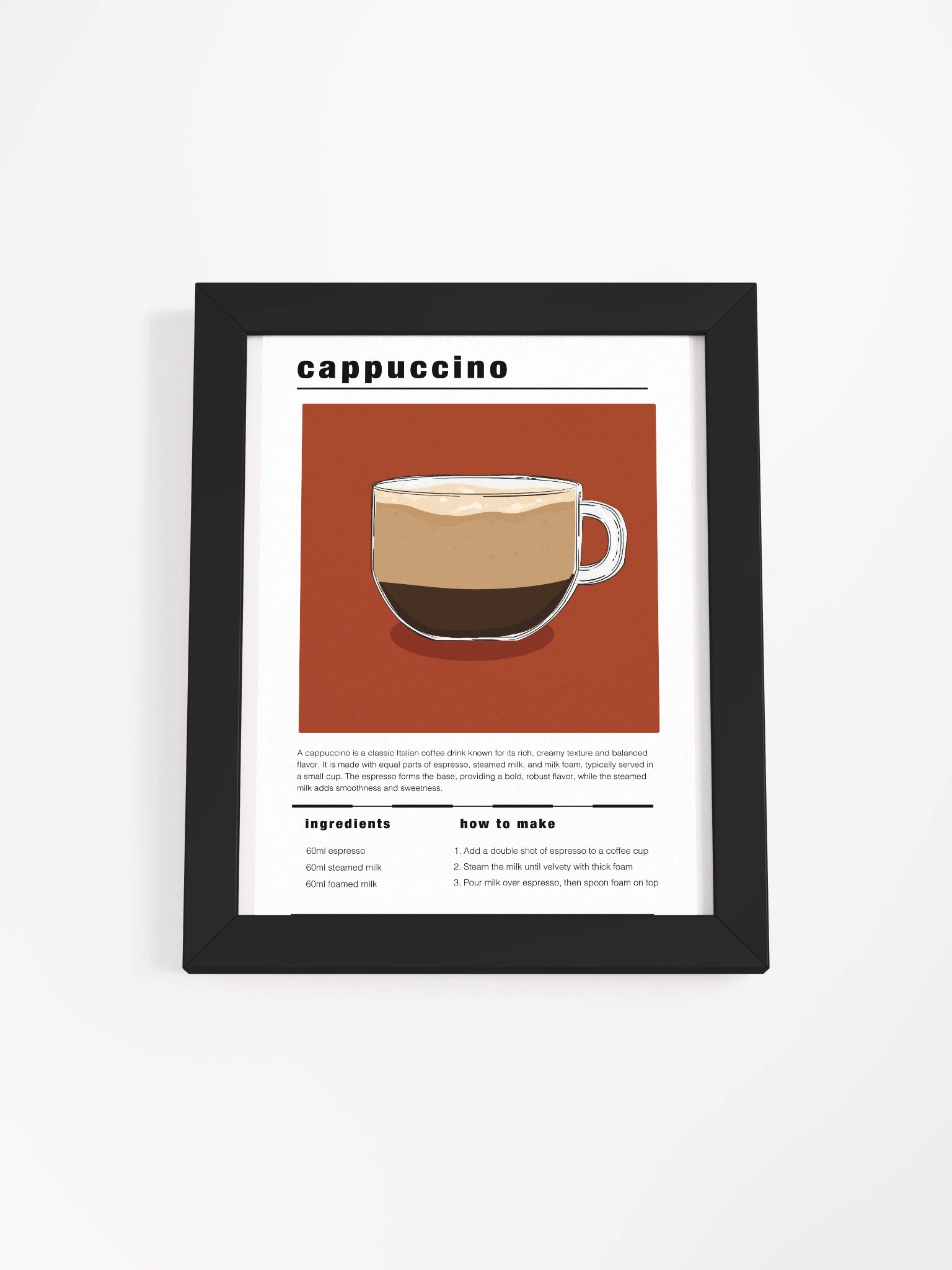 Framed Cappuccino Coffee Print product image (1)