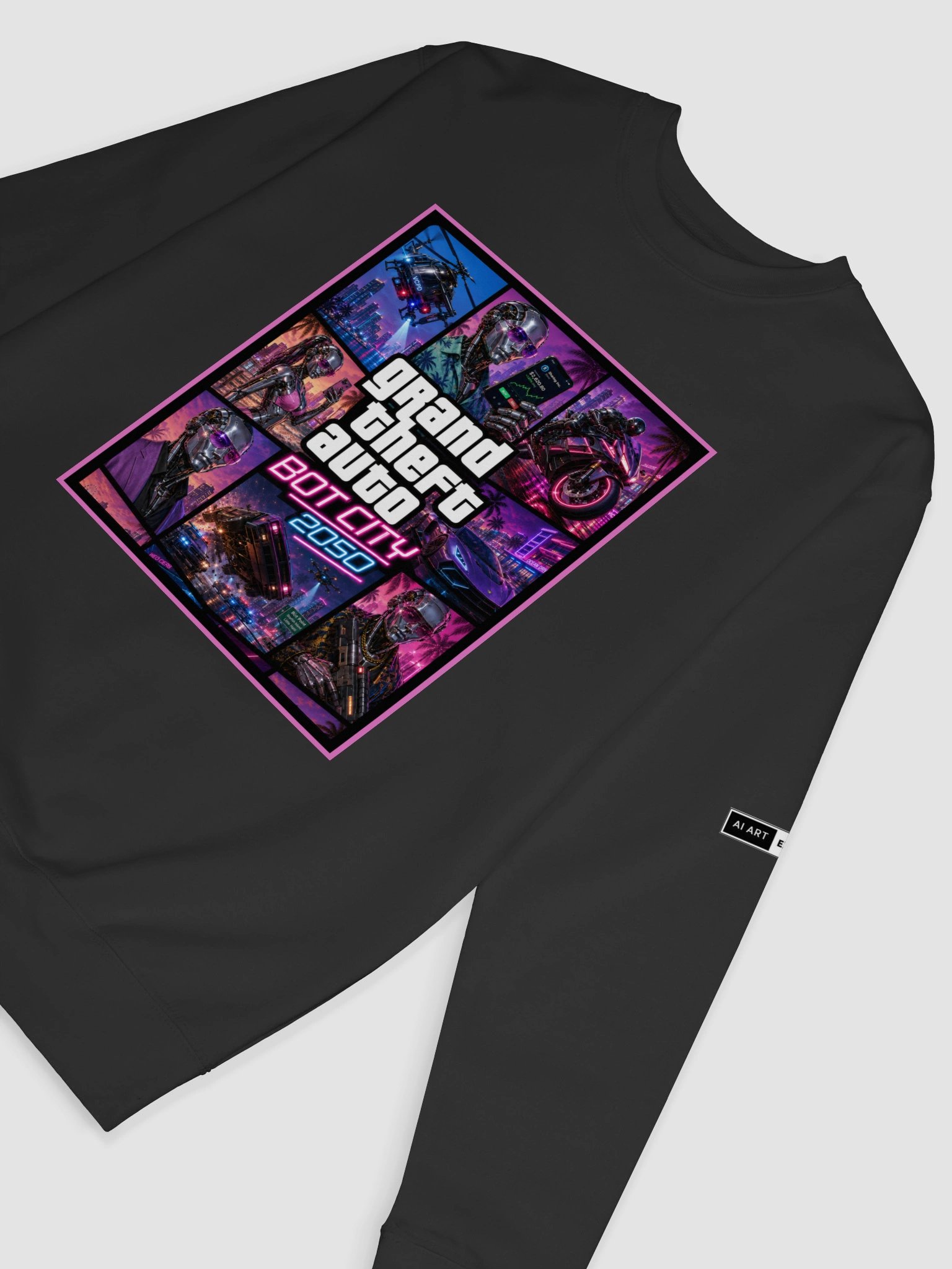 "GTA BOT CITY 2050" premium cotton sweatshirt product image (3)