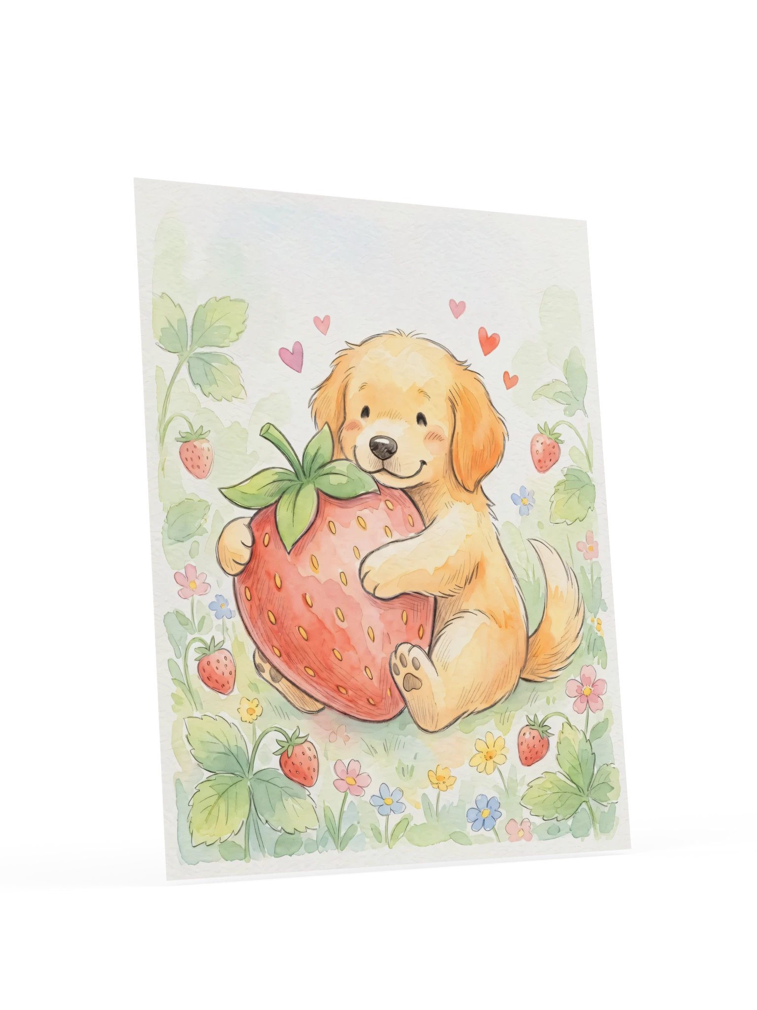 Strawberry Hug Golden Poster product image (18)