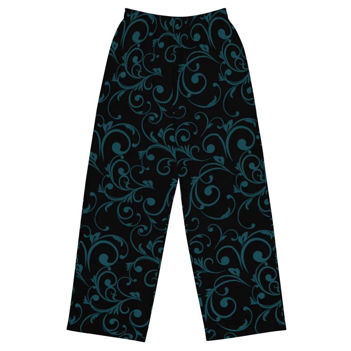Dark Teal Twirl Wide leg bottoms product image (1)