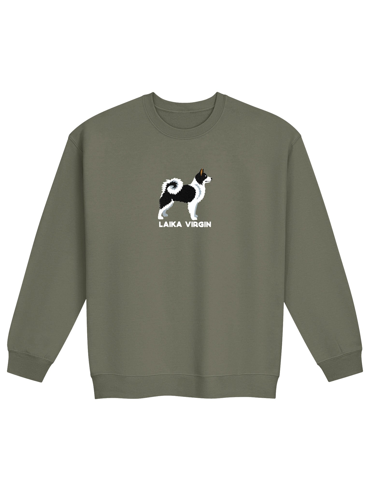 Laika Virgin Sweatshirt (Embroidered) of a Yakutian Laika(Black & White) product image (4)